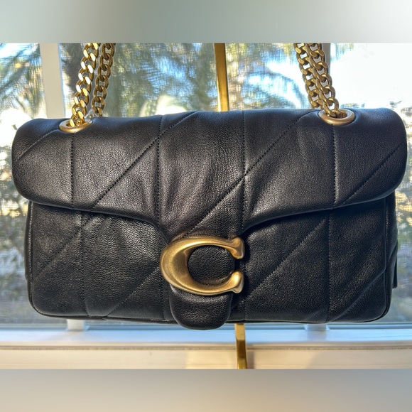 NWT🌷COACH Quilted Leather Tabby 26 with Gold Hardware Shoulder Cross Body Bag - Picture 3 of 16